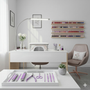 Kit Premium Manicure e Pedicure,16 Peças em Aço Inoxidável com Estojo