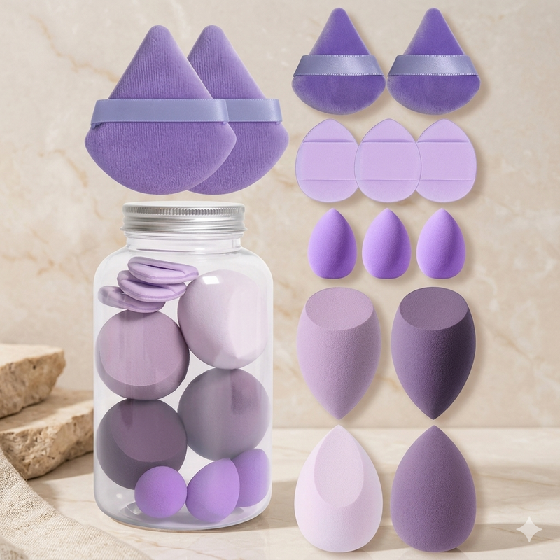 Kit 14 Esponjas de Maquiagem