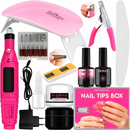 Kit Manicure Iniciante com Cabine Sun Mini e Lixadeira Elétrica