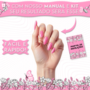 Kit Unha Gel Completo Cabine Sun 5 48W Lixadeira Caneta Pedicure e Manicure Alongamento Extensão Unhas Porcelana Acrigel