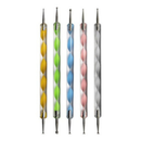 Kit 15 Pincéis + 10 Boleadores Em 5 Pincéis Manicure Desenho